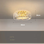 60cm ceiling lamp / Warm light / Gold frame