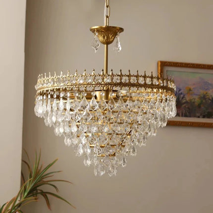 Lustre rétro en cristal pour décoration intérieure élégante — LZ4X9T2N