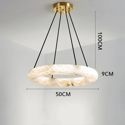 Lustre en marbre naturel espagnol pour hôtel de luxe — LZ4M9Q2