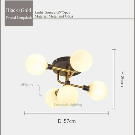 Plafonnier LED en verre au design contemporain pour intérieur — LZ4X9P