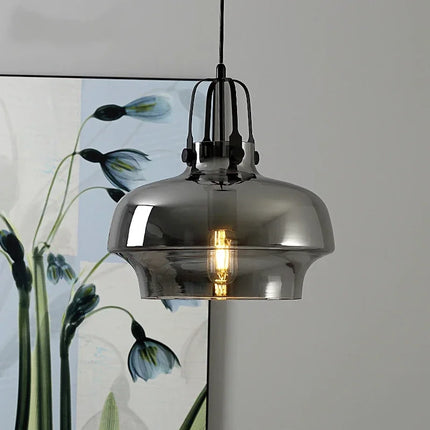 Suspension LED en verre style nordique moderne — LZ4X9P
