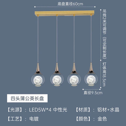 Lustre moderne en cristal décor animaux pour intérieur — LZ4X9M