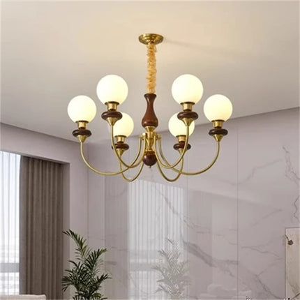Lustre rétro en métal et verre pour intérieur raffiné — LZ4X9P2
