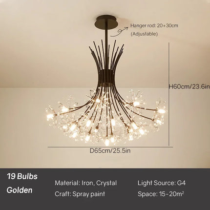 Suspension plafonnier design pissenlit pour salon et salle à manger — LZ4Q7N2