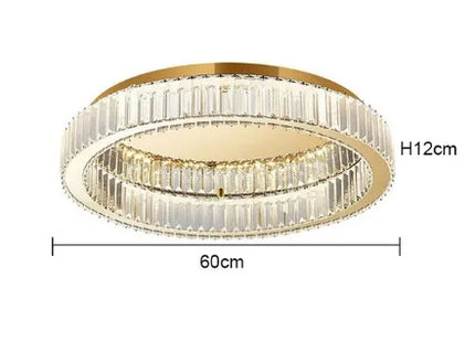 Plafonnier circulaire en cristal pour décoration intérieure moderne — LZ4X9P2Q