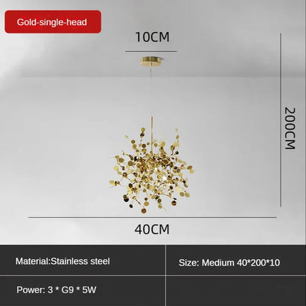 Lustre suspension en acier inoxydable pour restaurant et boutique — LZ4X9P
