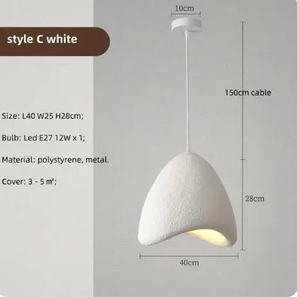 Lustre LED japonais créatif pour décoration intérieure artistique — LZ4X9Q7