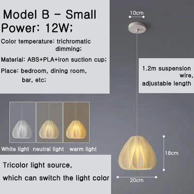 Lustre moderne à trois extrémités avec impression 3D créative — LZ4XJ9