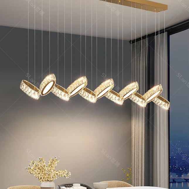 suspension en cristal design nordique luxueux nouvelle collection