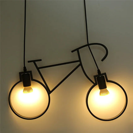 Suspension moderne en fer forme de vélo pour décoration intérieure — LZ4X9T
