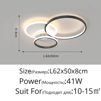 lustre led moderne minimaliste à intensité variable pour éclairage intérieur