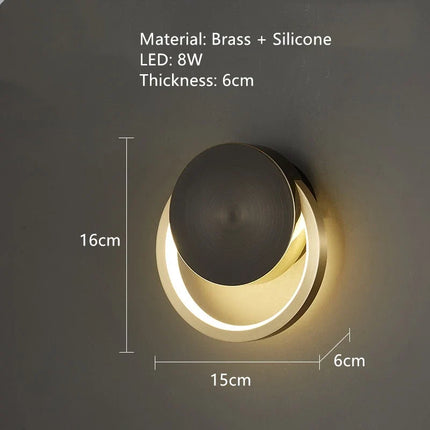 Applique murale LED en laiton style Art déco pour intérieur contemporain — LZ4X9Q2