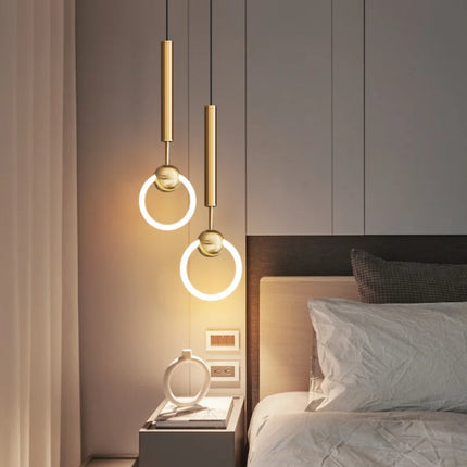 Suspension LED en anneau au design nordique moderne — LZ4X9P