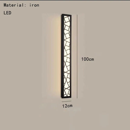 Applique murale LED style chinois en acrylique et métal lumière chaude 3000K — LZ4X9Q7F