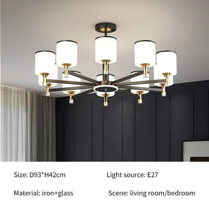 Lustre nordique 15 têtes pour intérieur lumineux design moderne — LZ4X7Q9