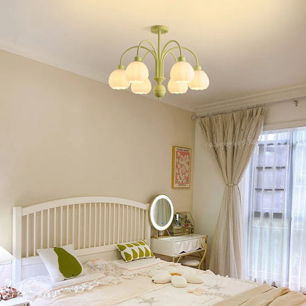 Lustre abat-jour citrouille en verre pour décoration maison 2023 — LZ4X9P