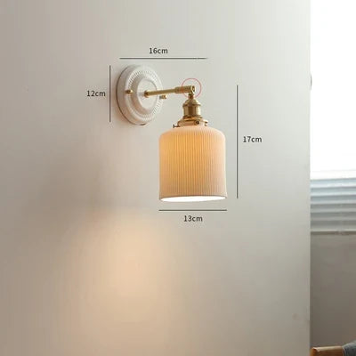 Applique murale LED style nordique japonaise cuivre et blanc — LZ4X9TQ