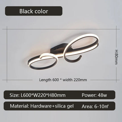 Plafonnier LED moderne plaqué pour salon, chambre et couloir — LZ4X9P2