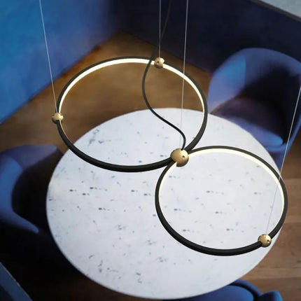 Lustre suspension LED moderne à anneau décoratif — LZ4X9Q