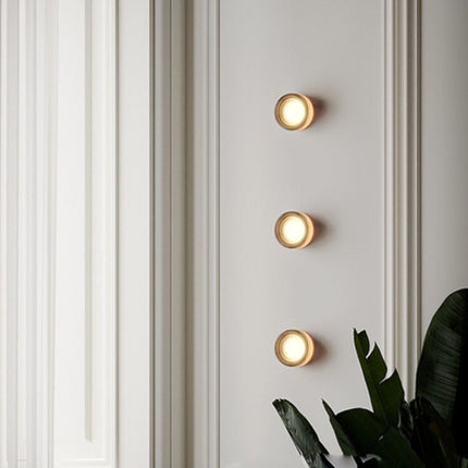 Applique murale design LED ronde en verre Indoor