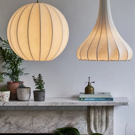 Suspension en soie au design wabi sabi nordique pour intérieur — LZ4X9M