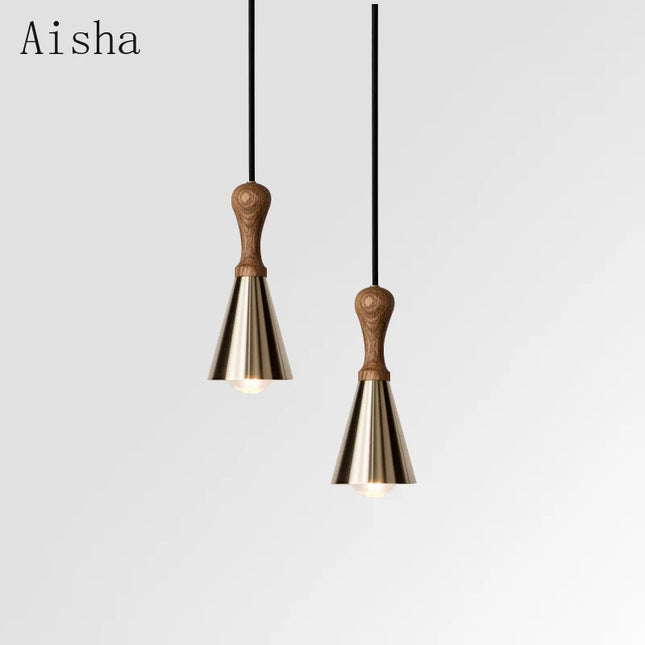 Lustre en bois massif pour éclairage intérieur décoratif — LZ4X9P2