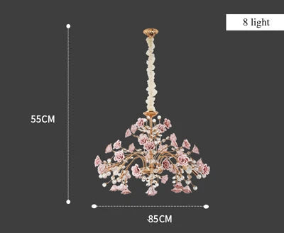 Lustre LED intérieur en cristal, céramique et porcelaine — LZ4X9J
