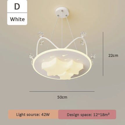 Lustre suspension nuage cristal décoratif pour chambre d'enfant — LZ4QX9