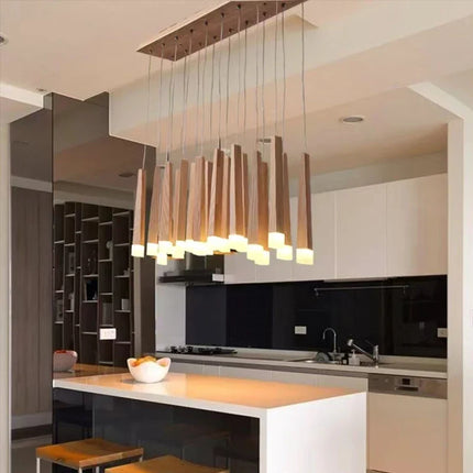 Lustre suspendu moderne en bois pour tous espaces — LZ4N7Q2