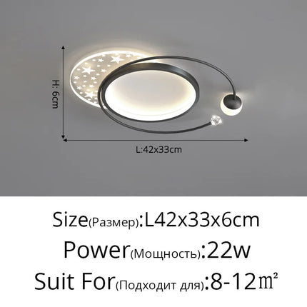 Plafonnier LED doré au design nordique créatif pour intérieur — LZ4X9M