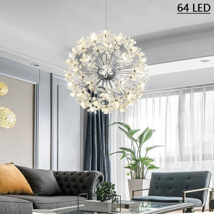 Lustre moderne LED boule ronde effet pissenlit Sandyha — LZ4X9Q2