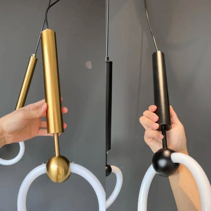 Suspension LED en anneau au design nordique moderne — LZ4X9P