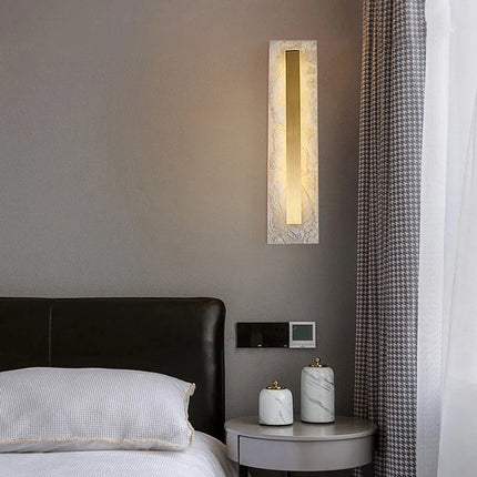 Applique murale LED ovale et rectangulaire en marbre naturel de luxe — LZ4X9P2