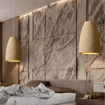 Lustre LED irrégulier fait main style wabi-sabi moderne pour loft — LZ4X9P