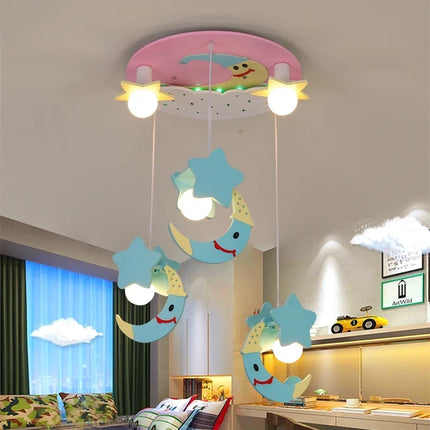 Plafonnier lune kawaii design scandinave pour chambre fille moderne — LZ4X9P