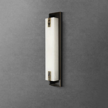 Applique murale LED en laiton et marbre style néo-chinois — LZ4P9XJ