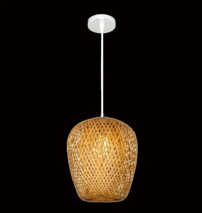 Suspension Bambou rotin lumière lampara Techo bambou paille lustre lumière décoration de la maison Art déco plafond suspension lustre