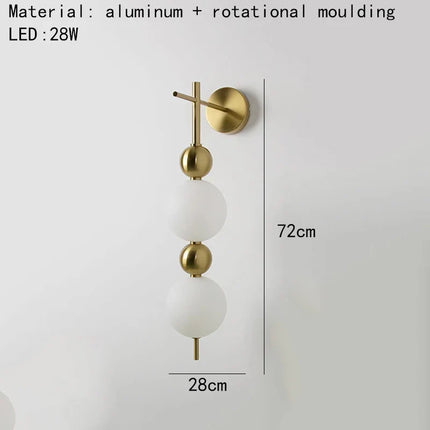 Applique murale LED en métal avec boule acrylique et variateur d’intensité — LZ4X9P2