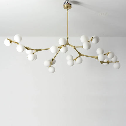 Lustre en verre avec branches et boules lumineuses décoratives — LZ4X9P