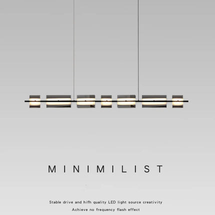 Lustre suspension minimaliste en cuivre et verre moderne — LZ4X9T2