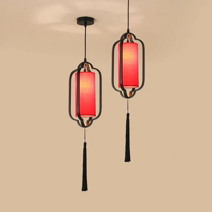 Lustre suspension style chinois rétro pour éclairage élégant — LZ4X9M