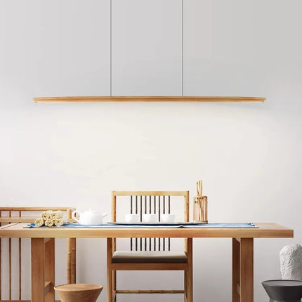 Lustre dimmable en bois pour éclairage intérieur moderne — LZ4X9P