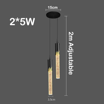 Lustre LED en cristal moderne pour hôtel et bar créatif — LZ4X9P2