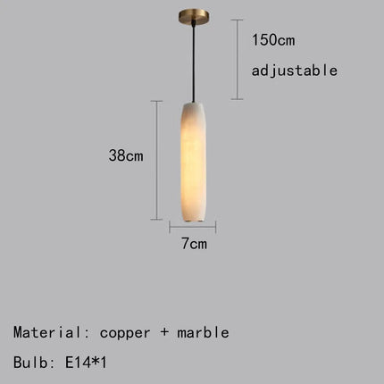 Suspension moderne en marbre naturel et laiton avec câble réglable — LZ4D9XQ