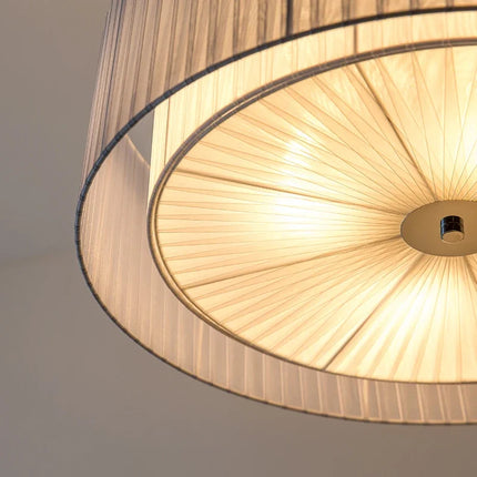 Lustre nordique en fer avec abat-jour en tissu décoratif — LZ4X9QJ