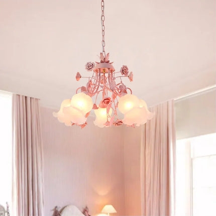 Lustre rose pour une ambiance lumineuse et douce enfantine — LZ4X9T