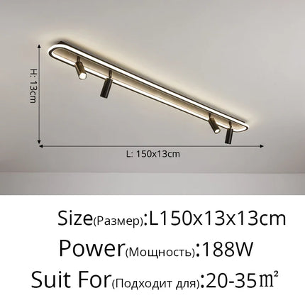 Plafonnier LED à spots en acrylique — LZ4X9P