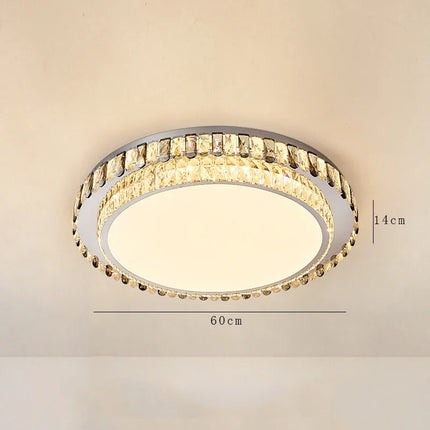 Plafonnier LED rond en cristal de luxe moderne — LZ4X9P2Q