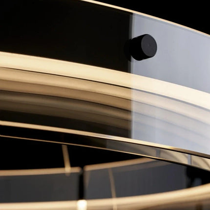 Suspension circulaire en verre au design moderne et minimaliste — LZ4X9T