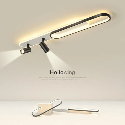 Plafonnier LED moderne avec spot orientable pour décoration intérieure — LZ4X9P